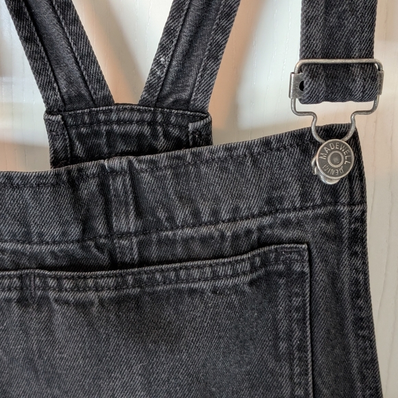 Madewell Charcoal Denim Overall Shorts - Picture 5 of 9